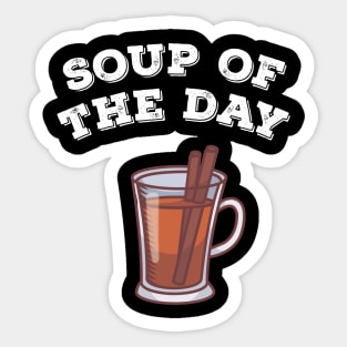 Christmas mulled wine alcohol soup of the day Sticker